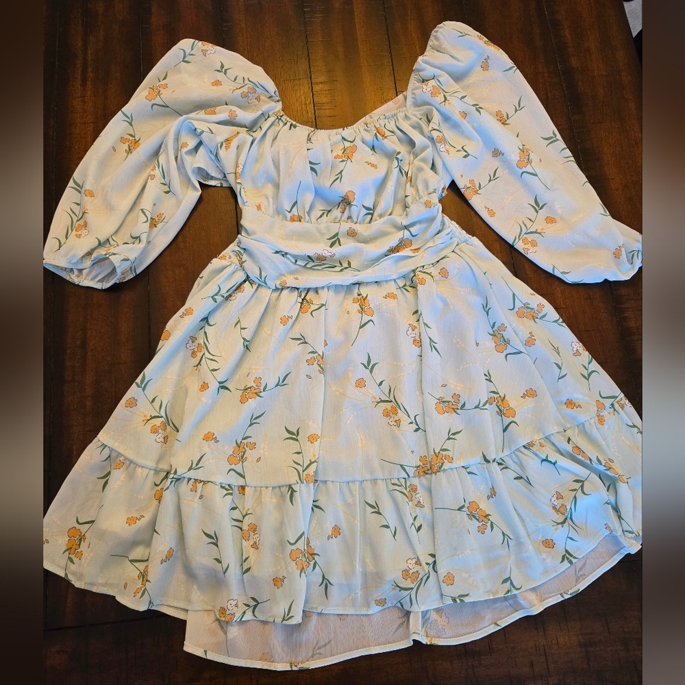 Exlura Lantern Sleeve Mini Dress- NWT